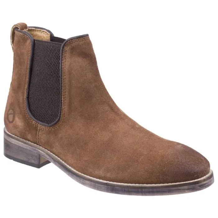 RWandCO Shoes Cotswold 8211 Mens Corsham Town Leather Pull On Casual Chelsea Ankle Boots Light Brown 8211 Men