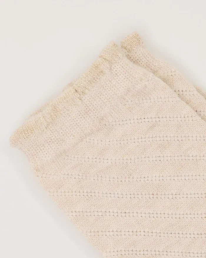 RWandCO Socks and Tights WoolBlend Crew Socks Oatmeal Mix 8211 Women