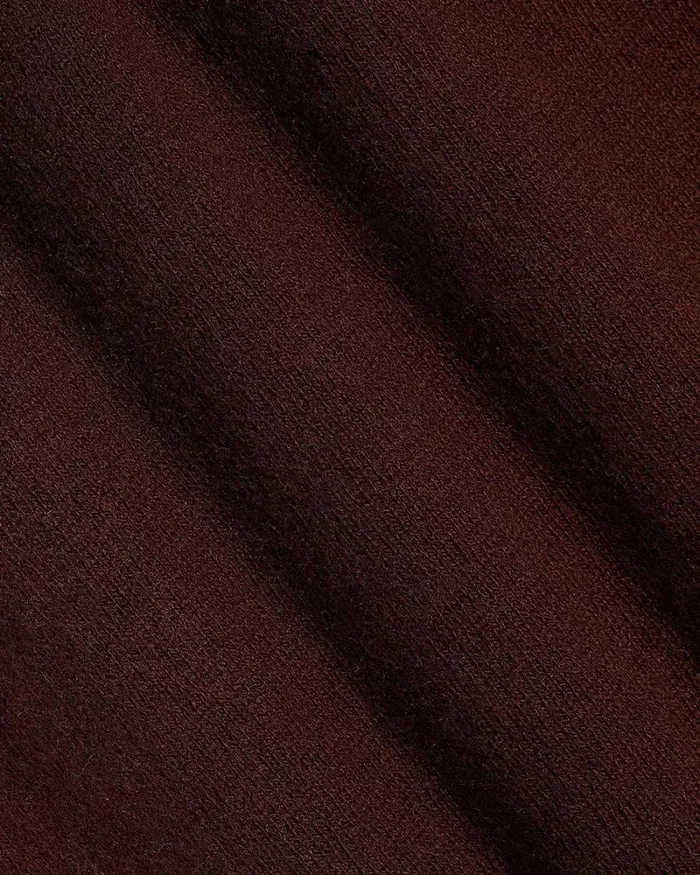 RWandCO Sweaters and Cardigans Solid LongSleeve CrewNeck Sweater Intense Fudge 8211 Men