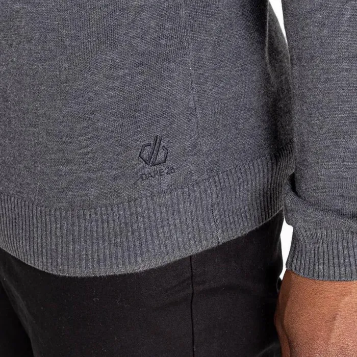 RWandCO Sweatshirts and Hoodies Dare 2B 8211 Mens Unite Us Knitted Half Zip Sweatshirt Dark Grey 8211 Men