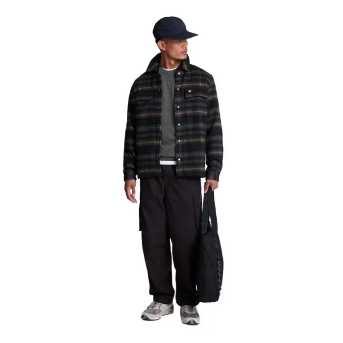 RWandCO Sweatshirts and Hoodies Lyle and Scott 8211 Mens Lambswool Blend Crew Neck LongSleeved Sweater Dark Grey 8211 Men