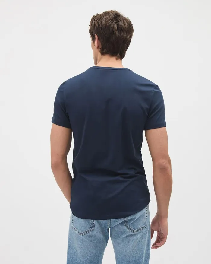 RWandCO TShirts Supima Cotton R CrewNeck TShirt Navy Blue 8211 Men