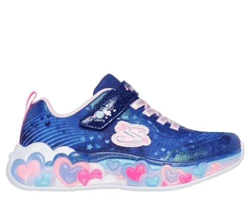SLights Eternal Heart Lights Navy Multi Kids SKECHERS Kids UK Sizes 9525