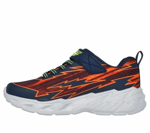 SLights Light Storm 20 8211 BoltBrights Navy Orange Kids SKECHERS Big Kids UK Sizes 36
