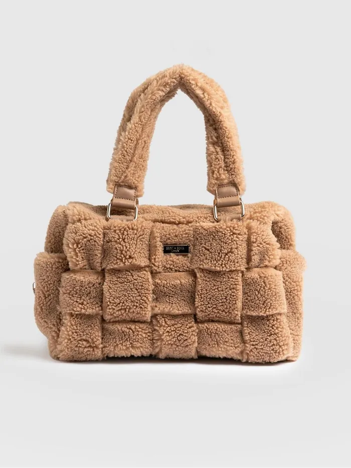 Saint And Sofia Cross Body Bags Women Teddy Woven Duffle Bag 8211 Caramel Caramel Saint And Sofia Cross Body Bags Women Teddy Woven Duffle Bag 8211 Caramel Caramel