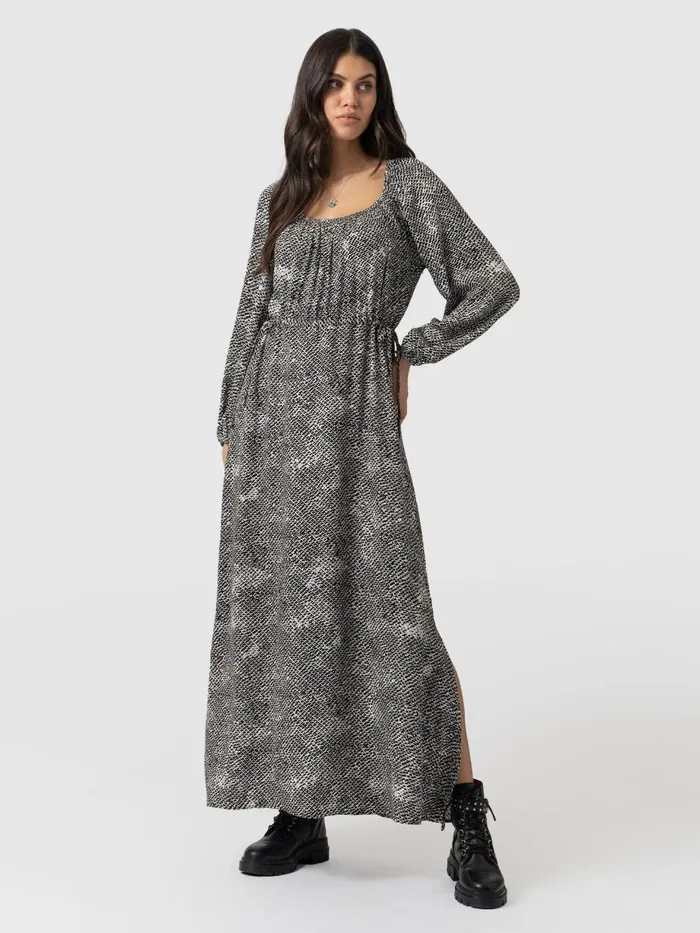 Saint And Sofia Dresses Women Henrietta Dress 8211 Monochrome Gothica Monochrome Gothica