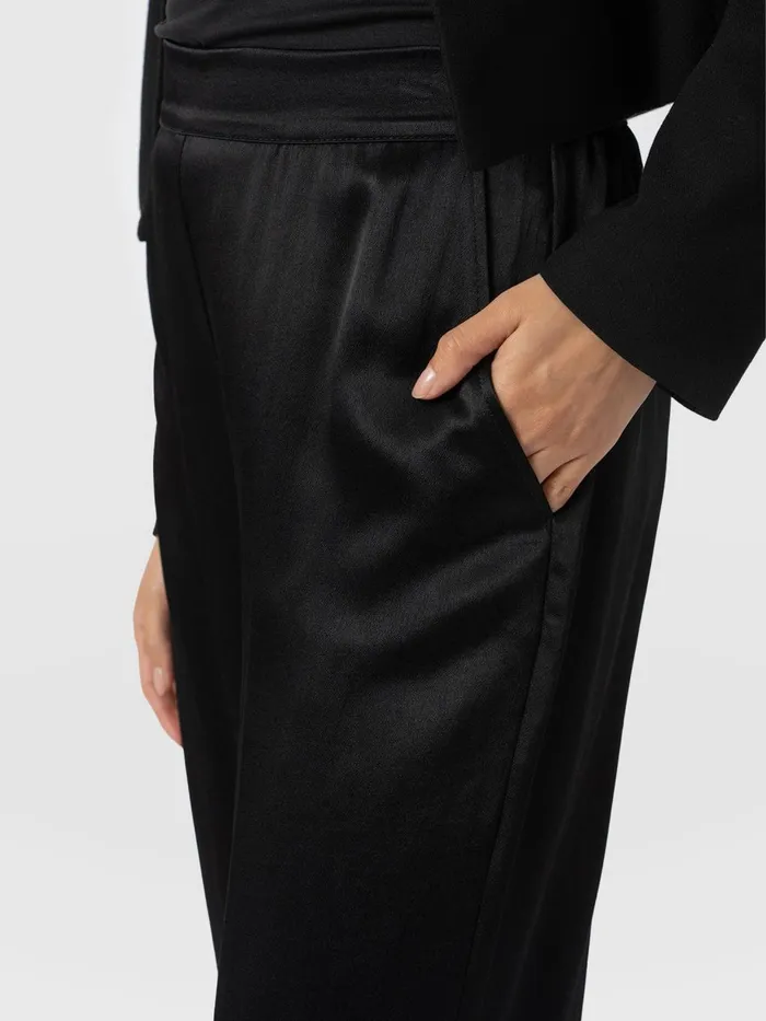 Saint And Sofia Pants Women Langley Wide Leg Pant 8211 Black Black