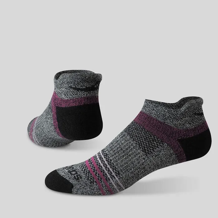 Saucony Inferno Merino Wool Blend No Show 3Pack Sock Pink MenWomen Socks