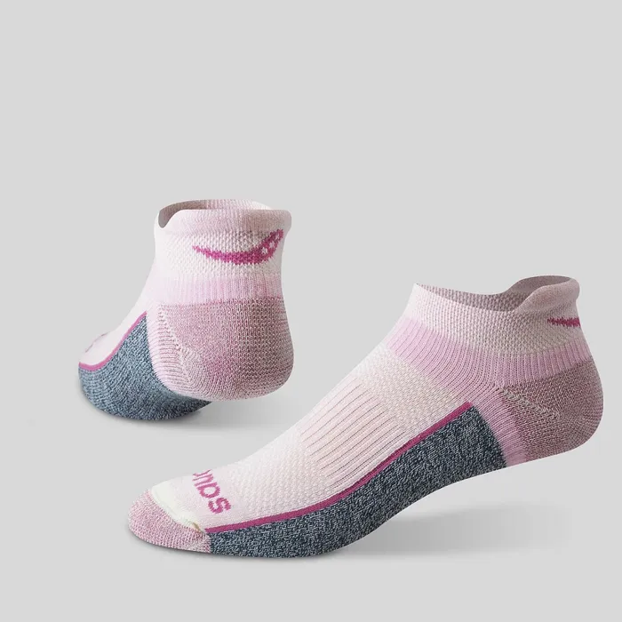 Saucony Inferno Merino Wool Blend No Show 3Pack Sock Pink MenWomen Socks