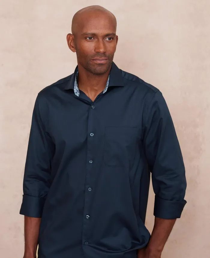 Savile Row Company Navy Cotton Twill Classic Fit SmartCasual Shirt 8211 Single Cuff Navy Twill Men Casual Shirts Savile Row Company Navy Cotton Twill Classic Fit SmartCasual Shirt 8211 Single Cuff Navy Twill Men Casual Shirts