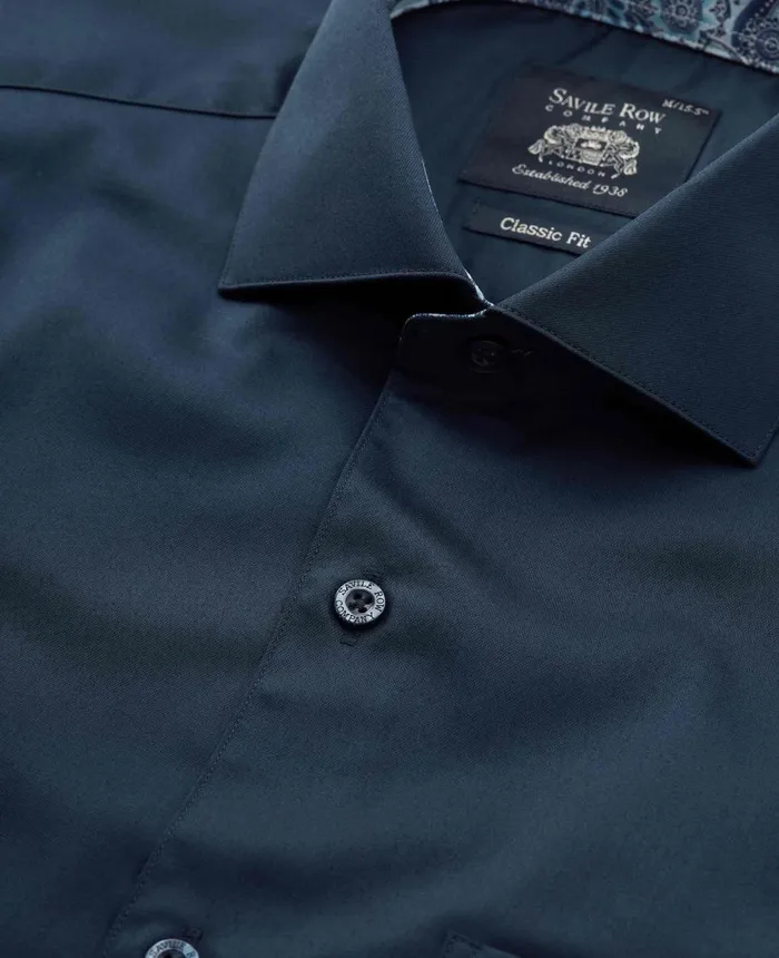 Savile Row Company Navy Cotton Twill Classic Fit SmartCasual Shirt 8211 Single Cuff Navy Twill Men Casual Shirts Savile Row Company Navy Cotton Twill Classic Fit SmartCasual Shirt 8211 Single Cuff Navy Twill Men Casual Shirts