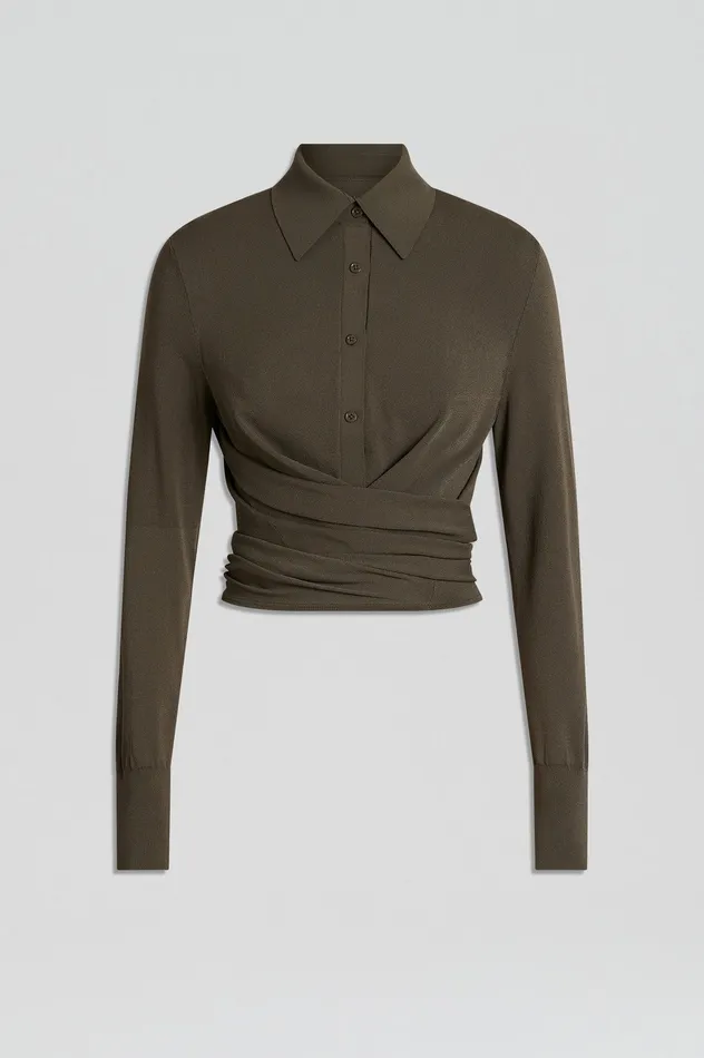 Scanlan Theodore MICRO CREPE WRAP SHIRT SAFARI Women Tops