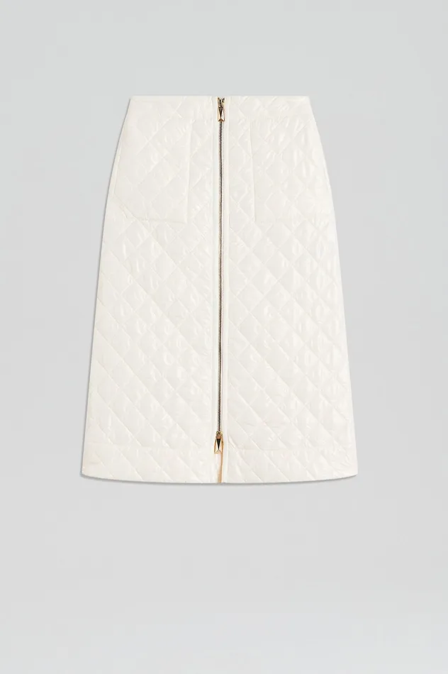 Scanlan Theodore Skirts Women QUILTED SKIRT WHITE
