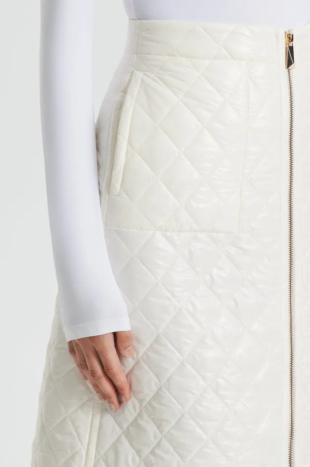 Scanlan Theodore Skirts Women QUILTED SKIRT WHITE