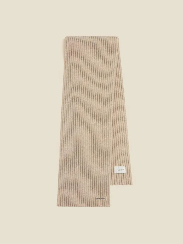 Scarves WomenMen Holzweiler Lambswool Rib Scarf Sand