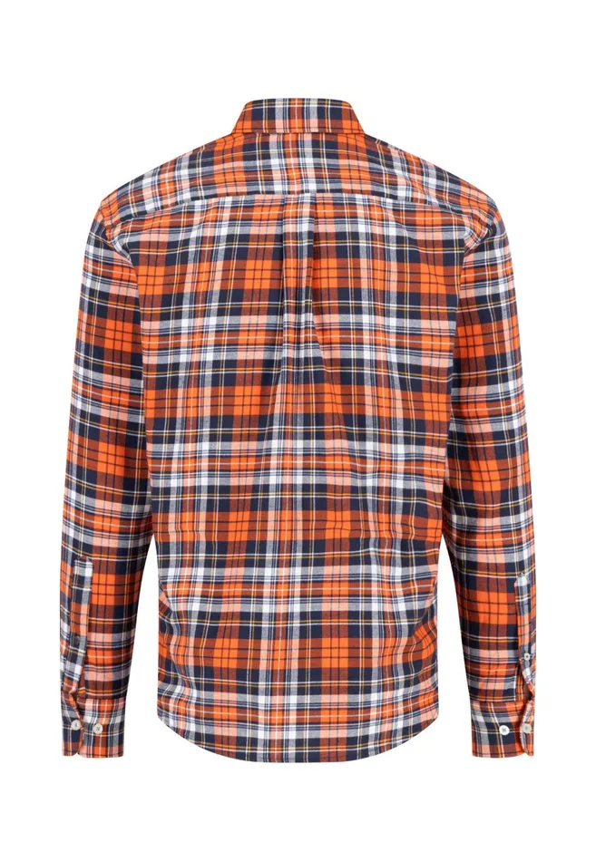 Shirts Men FYNCHHATTON Checked Shirt Made Of Fine Cotton Winter Whitenavyflame Shirts Men FYNCHHATTON Checked Shirt Made Of Fine Cotton Winter Whitenavyflame