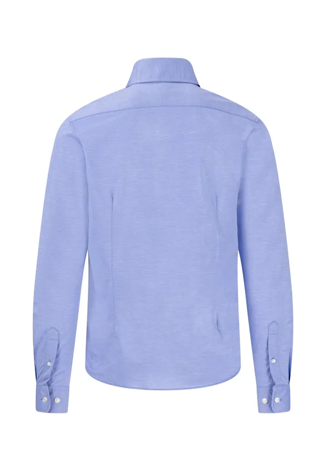 Shirts Men FYNCHHATTON Cotton Shirt With A Caps Collar Whitecrystal Bluenavy