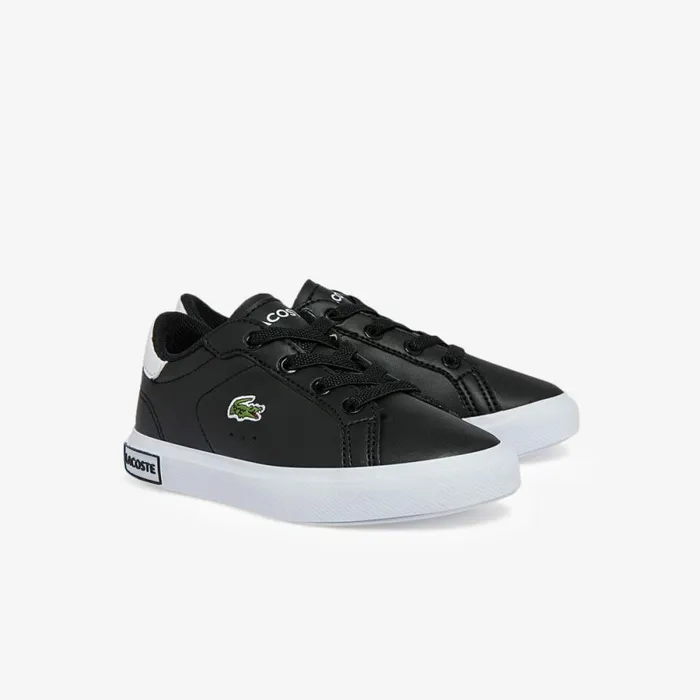 Shoes and Accessories Kids Lacoste Infants039 Powercourt Sneakers Blackwhite 312
