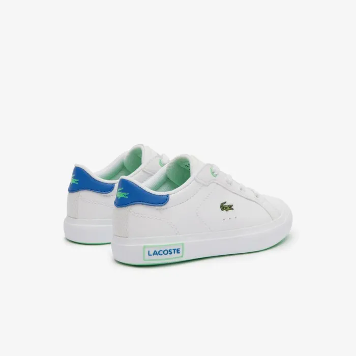 Shoes and Accessories Kids Lacoste Infants039 Powercourt Sneakers Whiteblue 080