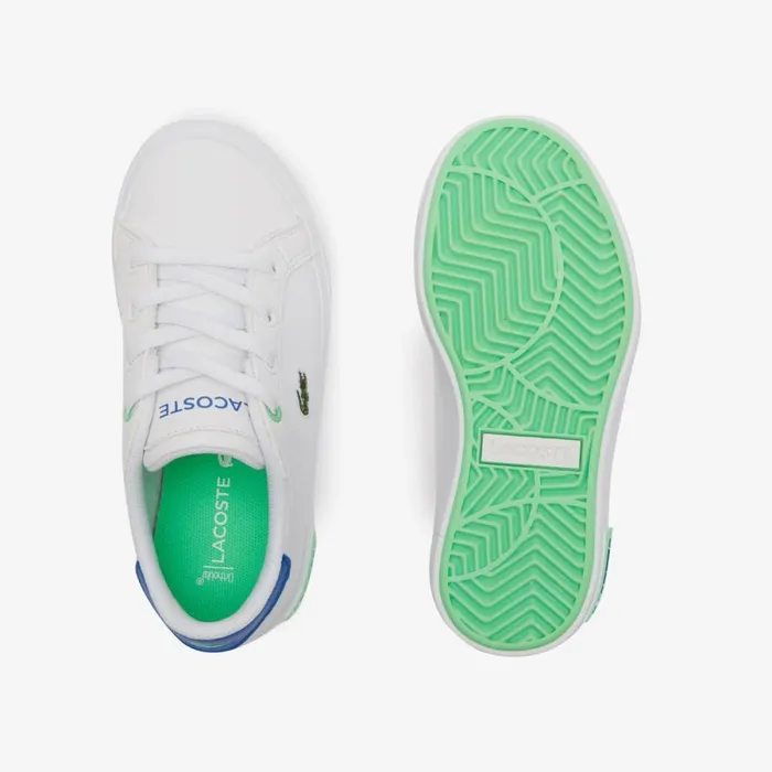 Shoes and Accessories Kids Lacoste Infants039 Powercourt Sneakers Whiteblue 080