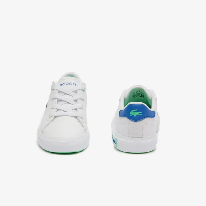 Shoes and Accessories Kids Lacoste Infants039 Powercourt Sneakers Whiteblue 080
