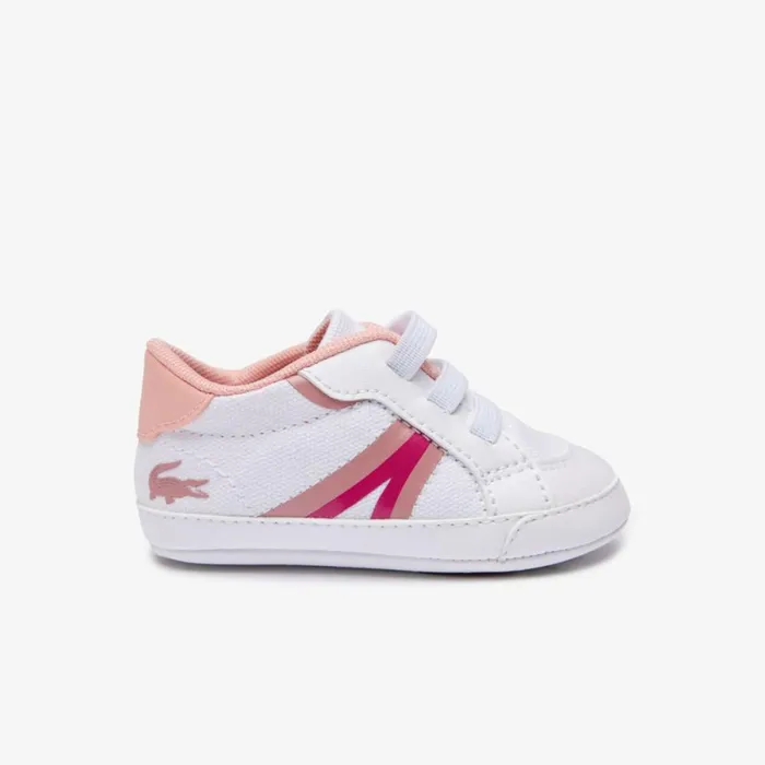 Shoes and Accessories Kids Lacoste Infants L004 Cub Sneakers Whitepink B53