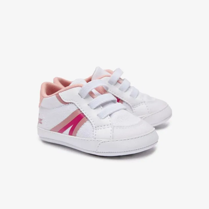 Shoes and Accessories Kids Lacoste Infants L004 Cub Sneakers Whitepink B53