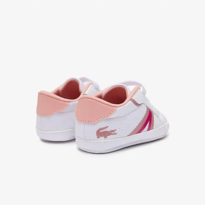 Shoes and Accessories Kids Lacoste Infants L004 Cub Sneakers Whitepink B53