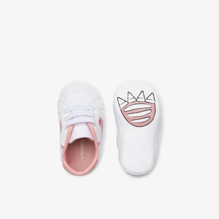 Shoes and Accessories Kids Lacoste Infants L004 Cub Sneakers Whitepink B53