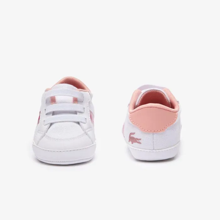 Shoes and Accessories Kids Lacoste Infants L004 Cub Sneakers Whitepink B53