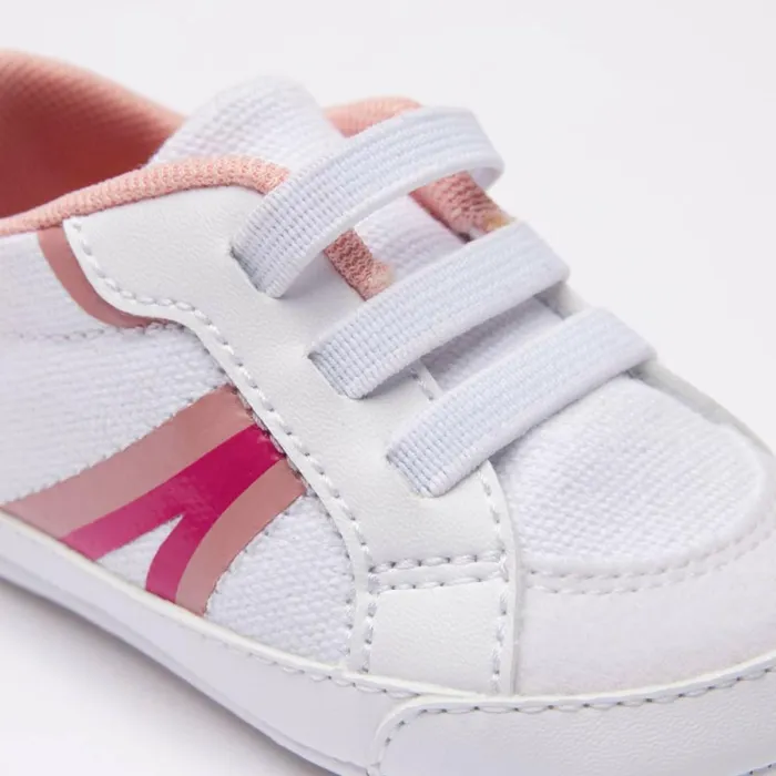 Shoes and Accessories Kids Lacoste Infants L004 Cub Sneakers Whitepink B53
