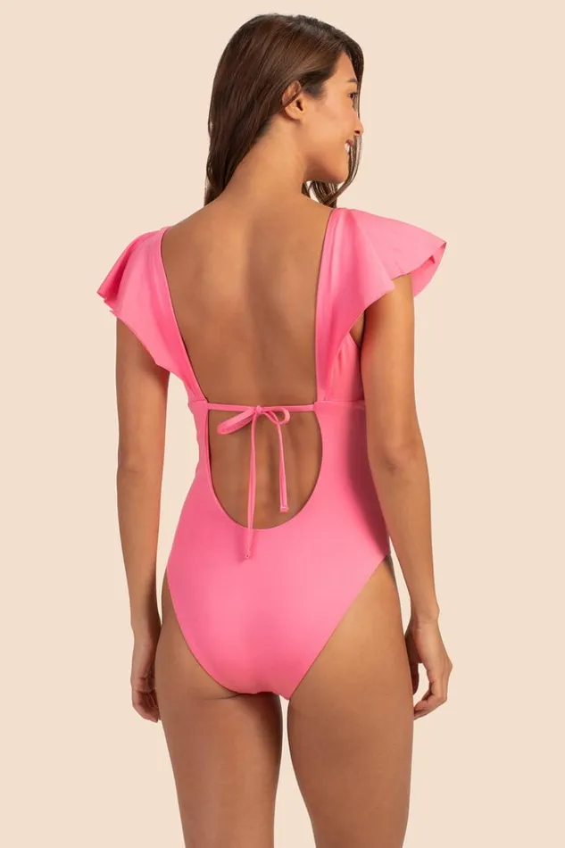 SHOP Trina Turk ONE PIECE SWIMWEAR MONACO SOLIDS FLUTTER MAILLOT
