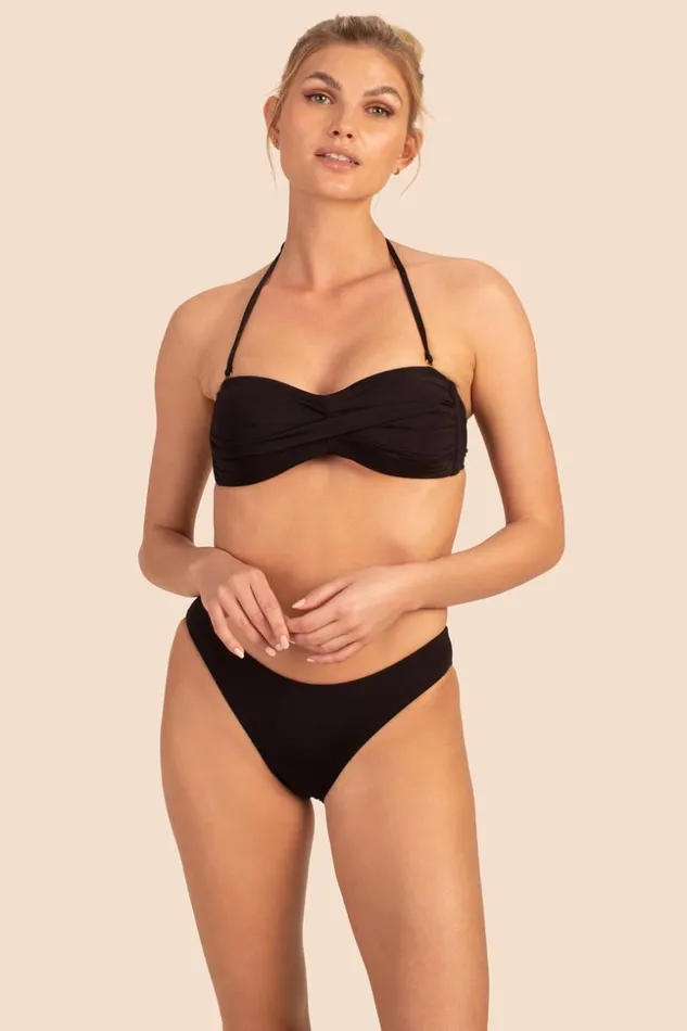 SHOP Trina Turk SWIM TOPS MONACO SOLIDS TWIST BANDEAU TOP