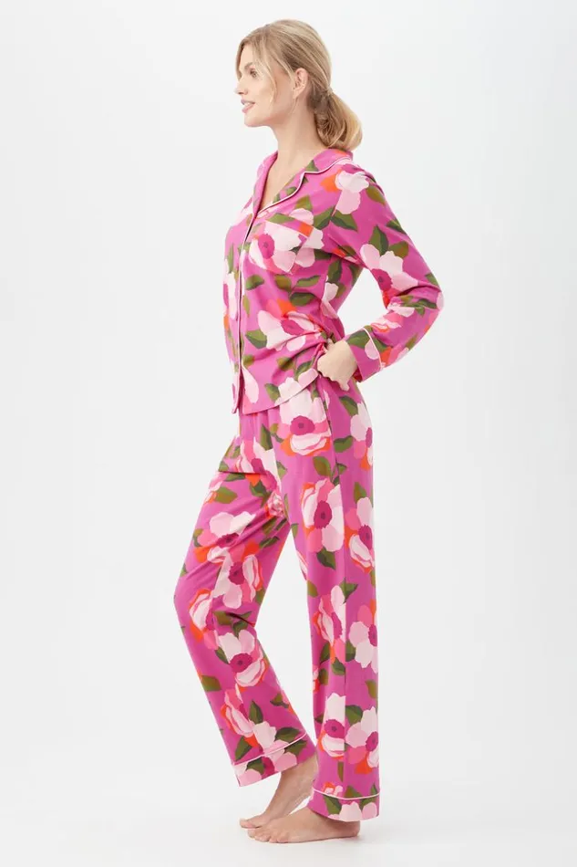 SHOP Trina Turk WOMEN039S SLEEPWEAR SACHA FLORAL WOMEN039S LONG SLEEVE LONG PANT JERSEY PJ SET