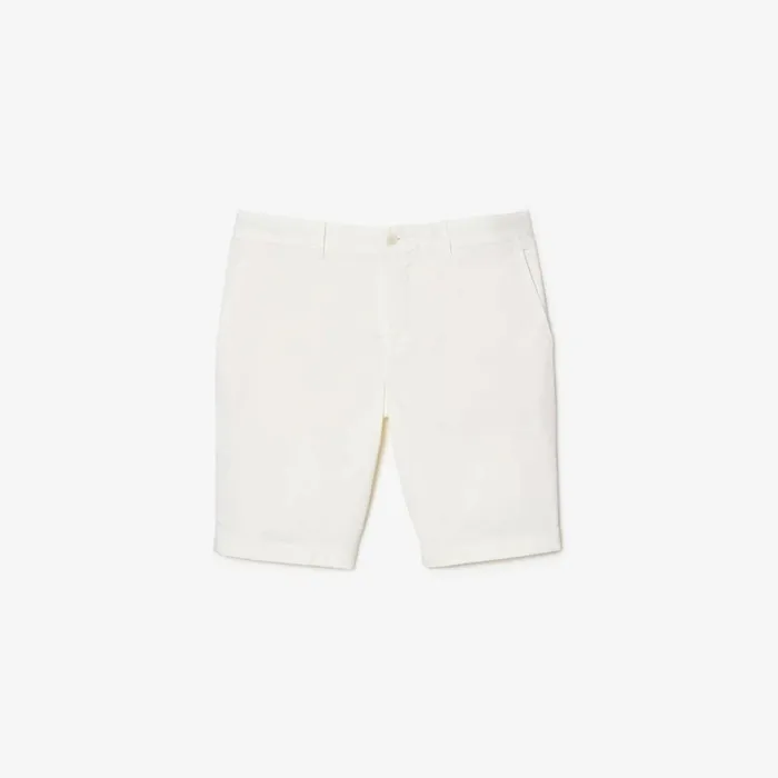 Shorts and Swim Men Lacoste Men039s Slim Fit Stretch Cotton Shorts White 70v