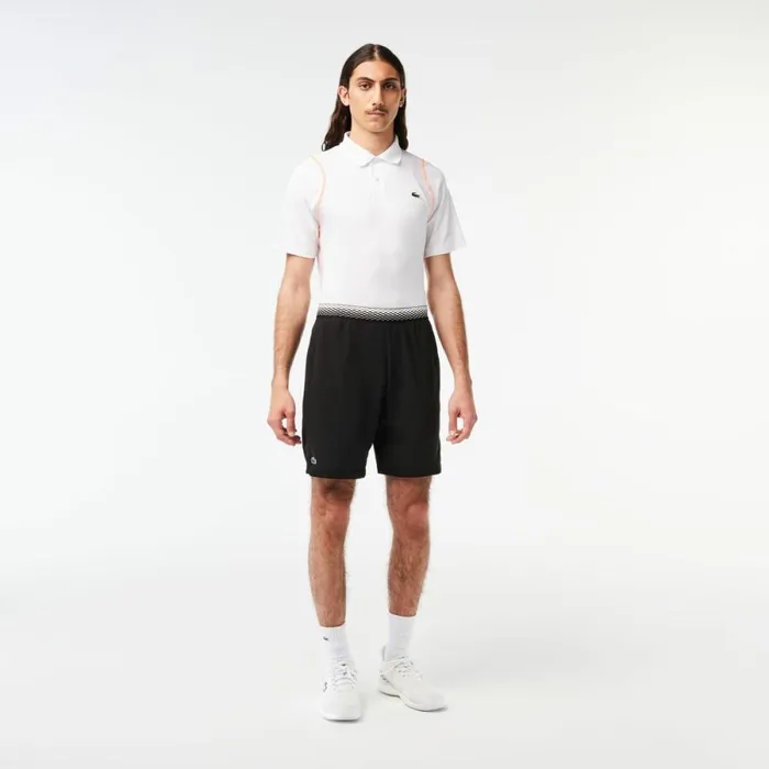 Shorts and Swim Men Lacoste Mens Lacoste Tennis X Daniil Medvedev Mesh Shorts Black 031