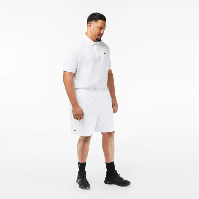 Shorts and Swim Men Lacoste Mens SPORT Big Fit Relaxed Fit Lined Shorts White 001