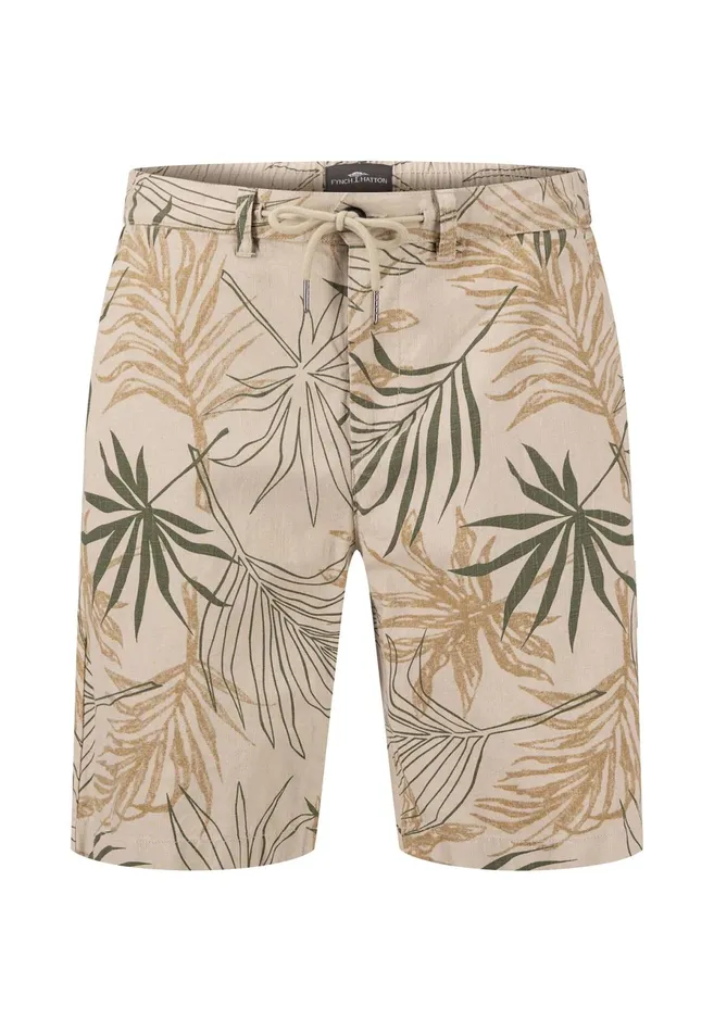 Shorts Men FYNCHHATTON Linen Mix Shorts Stone