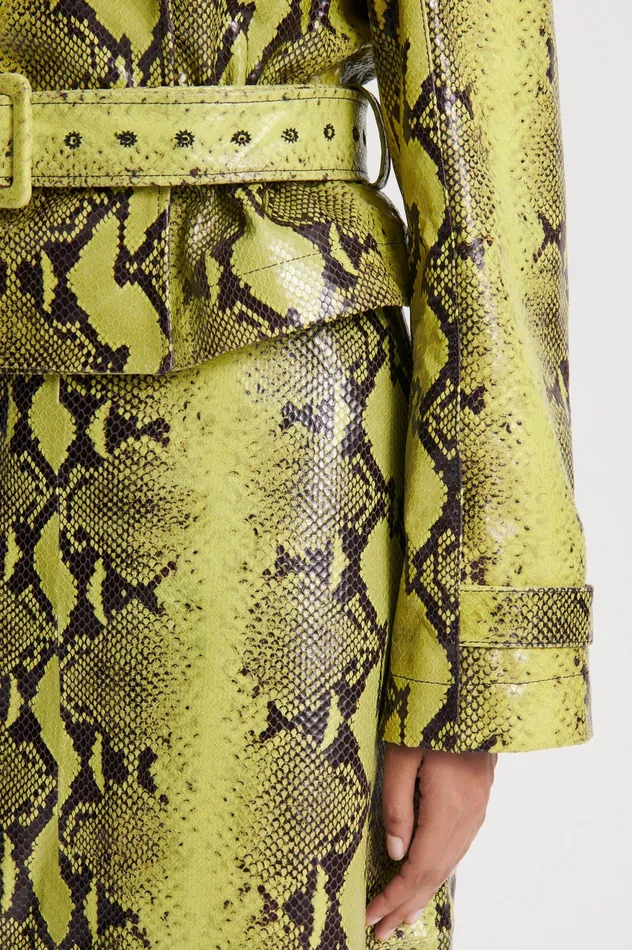 Skirts Scanlan Theodore Women LEATHER REPTILE SKIRT VERT