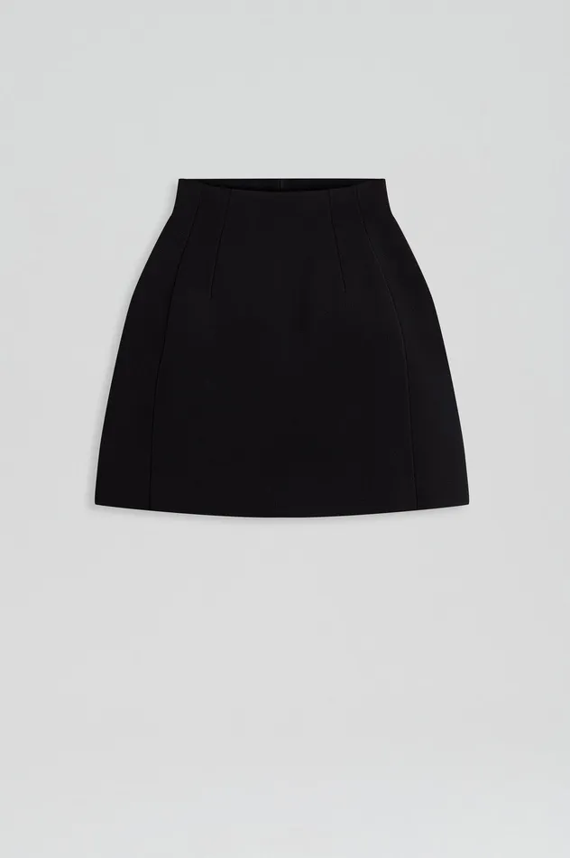 Skirts Women CREPE KNIT PEPLUM SKIRT BLACK Scanlan Theodore