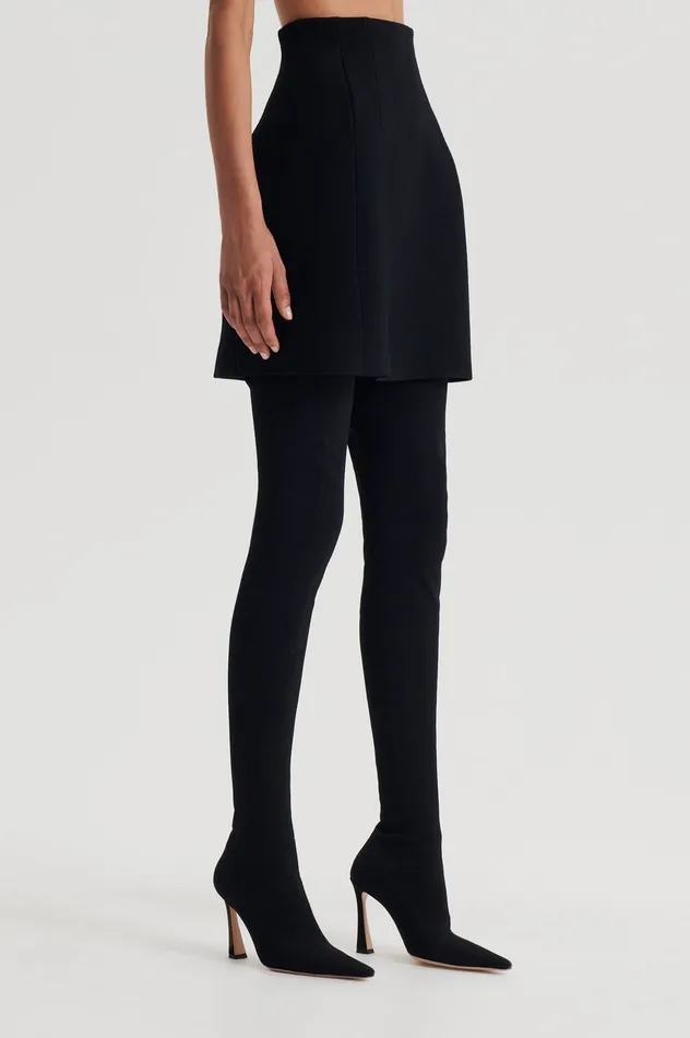 Skirts Women CREPE KNIT PEPLUM SKIRT BLACK Scanlan Theodore