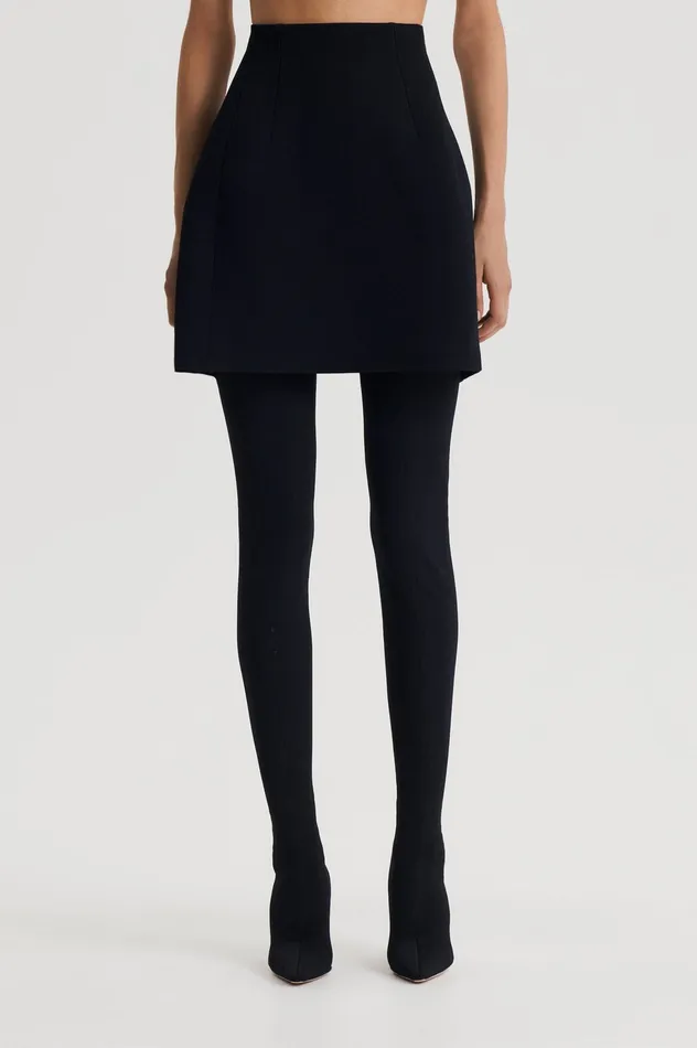 Skirts Women CREPE KNIT PEPLUM SKIRT BLACK Scanlan Theodore