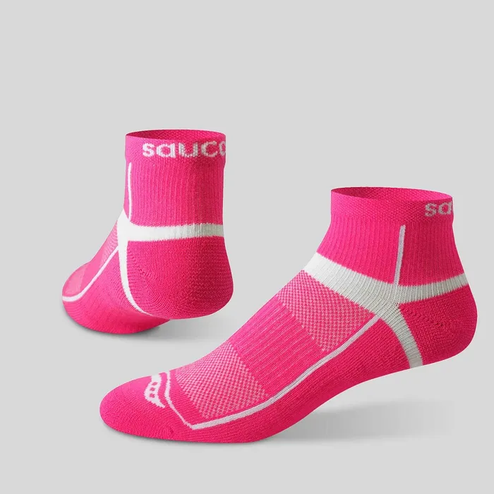 Socks Saucony Women Inferno Quarter 3Pack Socks Bright Pink