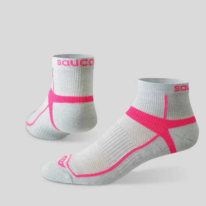 Socks Saucony Women Inferno Quarter 3Pack Socks Bright Pink