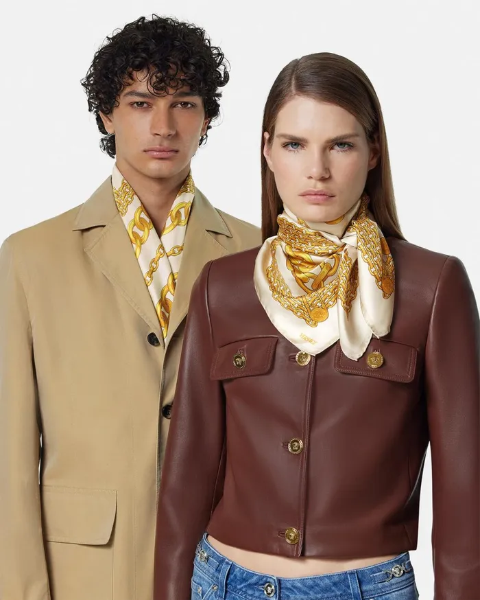 Soft Accessories Women Versace Treasure Large Silk Foulard 354034 Print