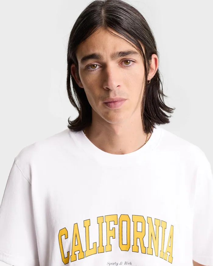 Sporty and Rich TShirts and Tops Women California TShirt 8211 WhiteGold