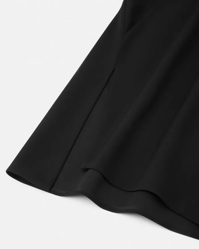 Suits Women Versace WoolBlend Slit Pencil Skirt Black