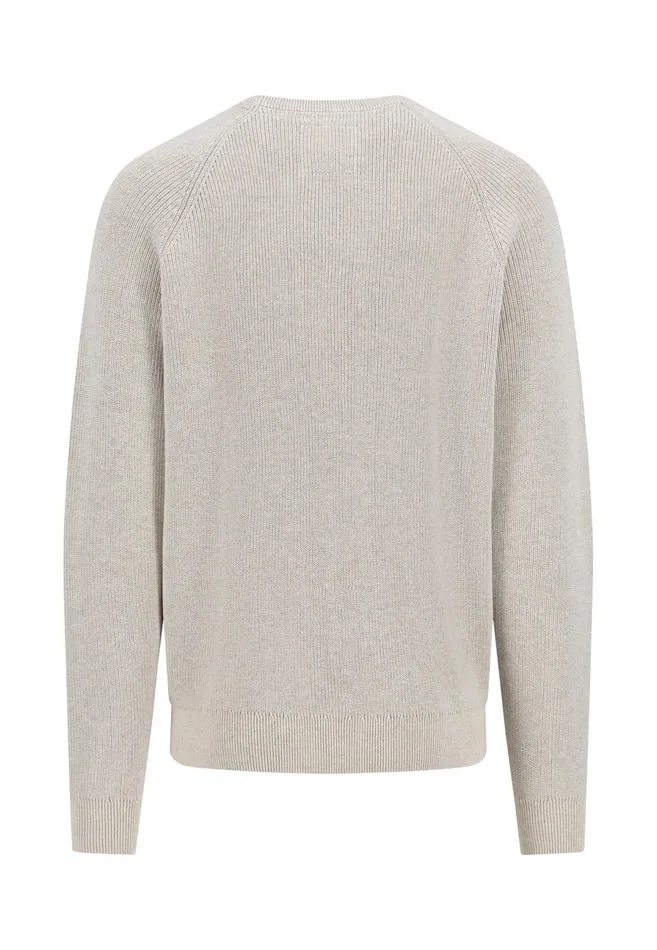 Sweater Men FYNCHHATTON Cotton Knitting Sweaters With A Logodail Vivid Yellowstrong Bluenavynew Offwhite