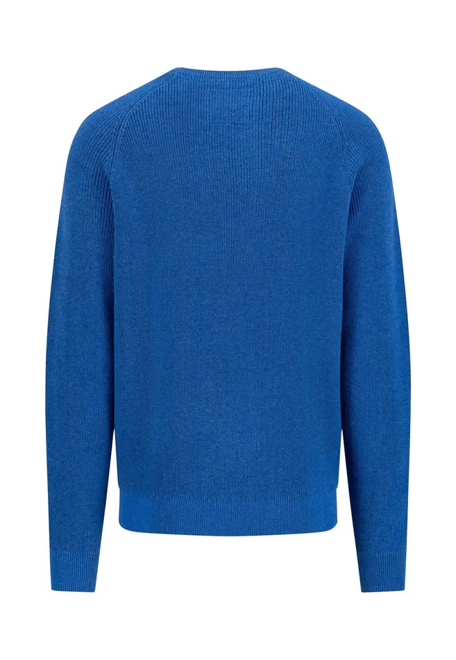 Sweater Men FYNCHHATTON Cotton Knitting Sweaters With A Logodail Vivid Yellowstrong Bluenavynew Offwhite
