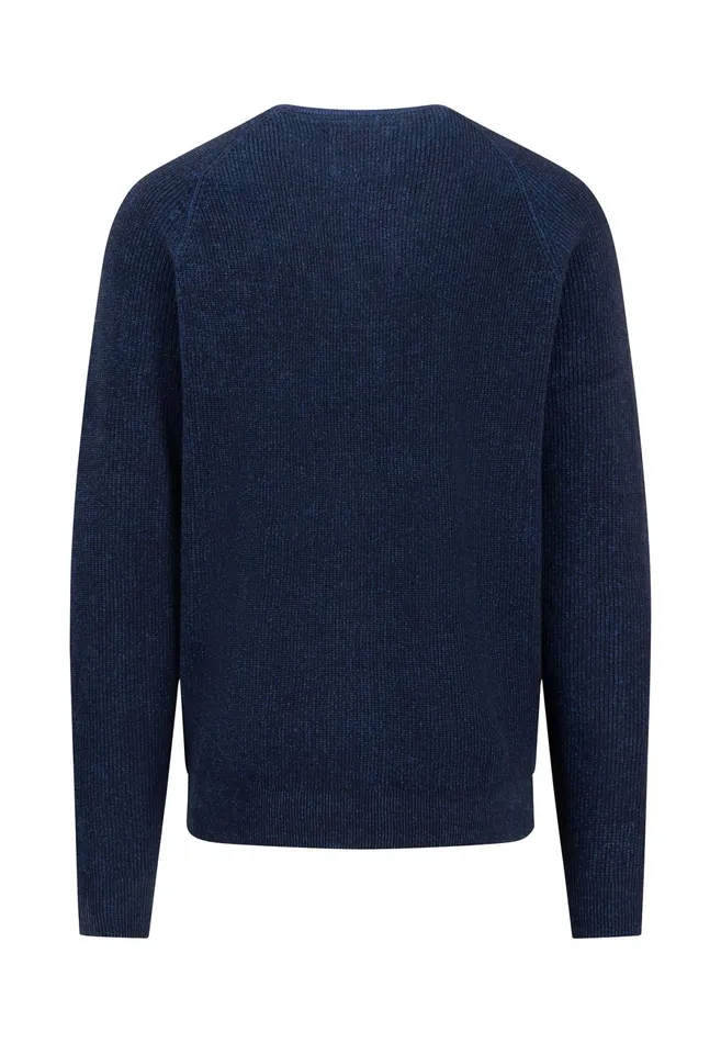 Sweater Men FYNCHHATTON Cotton Knitting Sweaters With A Logodail Vivid Yellowstrong Bluenavynew Offwhite